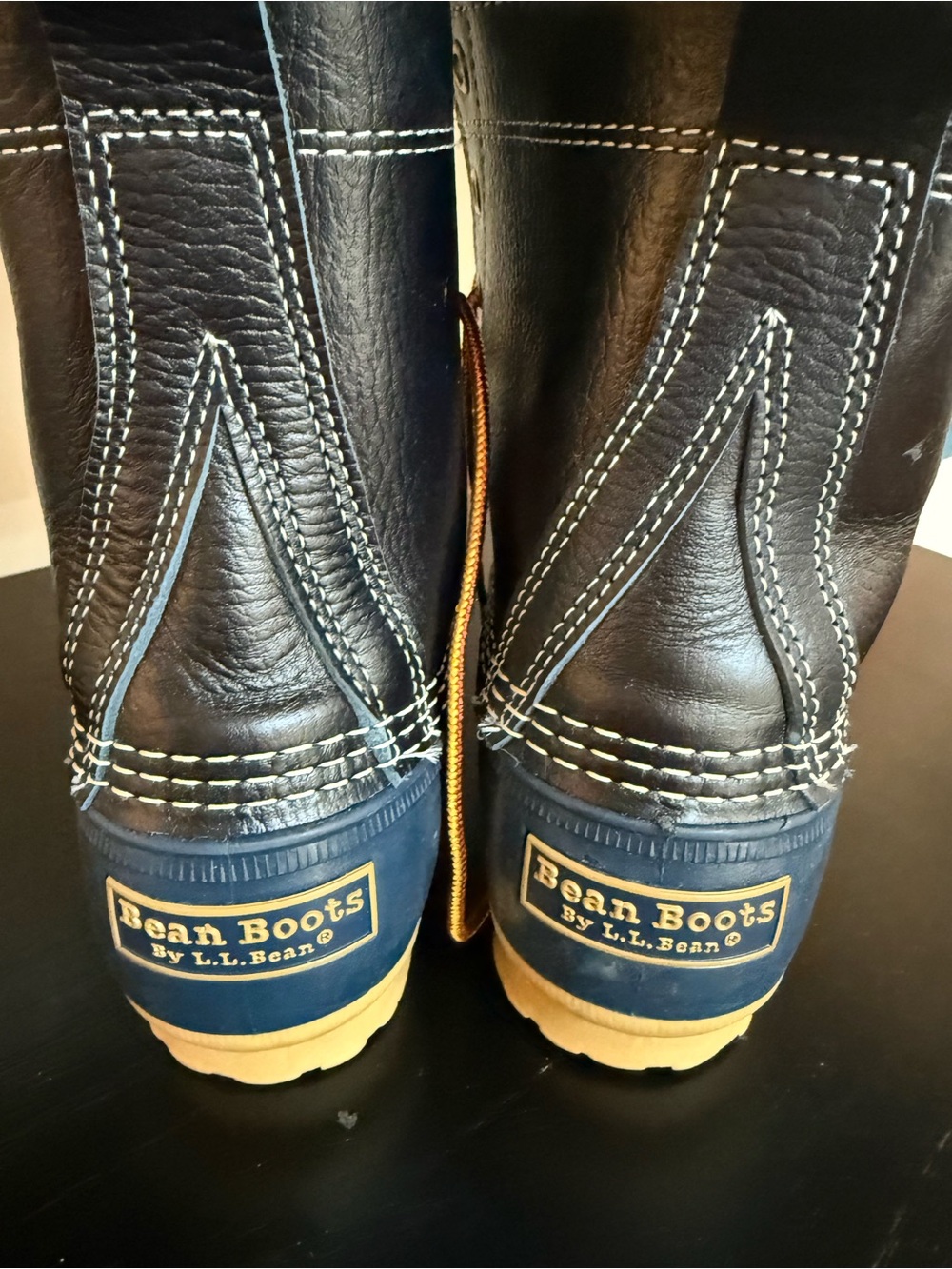 L.L. Bean Brown Leather Bean Boots with Tan Soles